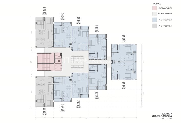 Floor plans Hennessy Residence 公寓 1