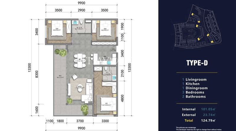 Layout #1 Ayana heights Seaview Residence