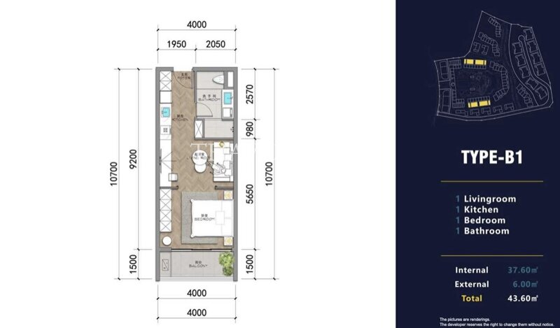 Layout #4 Ayana heights Seaview Residence
