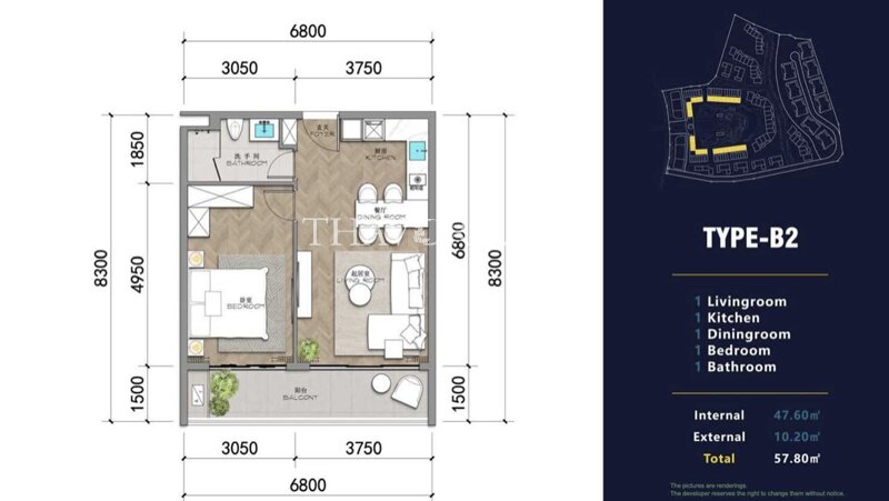 Layout #3 Ayana heights Seaview Residence