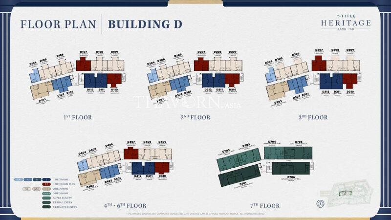 Floor plans The Title Heritage Bang Tao 2