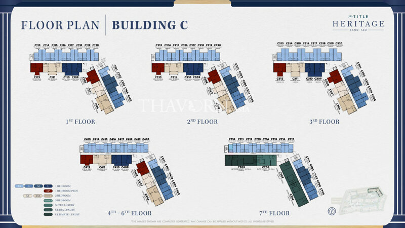 Floor plans The Title Heritage Bang Tao 1