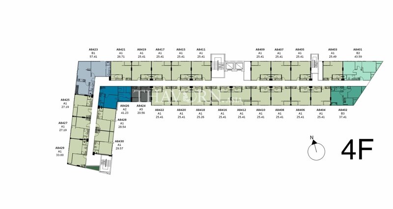 Floor plans D-Eco Wellness Center 公寓 1