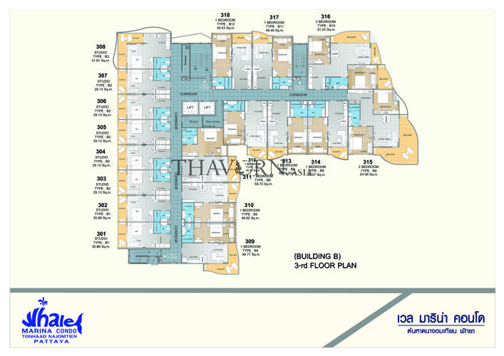 Планы этажей ЖК Whale Marina Condo 10
