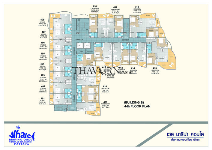 Планы этажей ЖК Whale Marina Condo 11