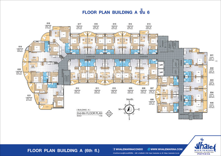 Планы этажей ЖК Whale Marina Condo 5