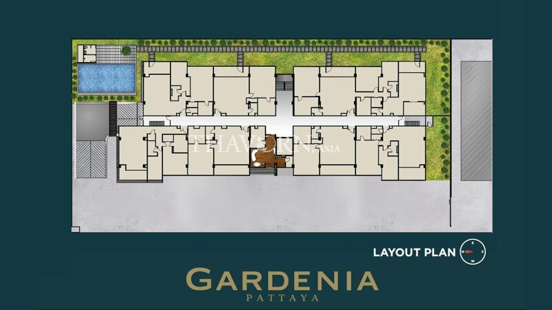 户型图 #12 Gardenia Pattaya 公寓