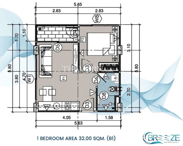 Layout #3 The Breeze  Condominium