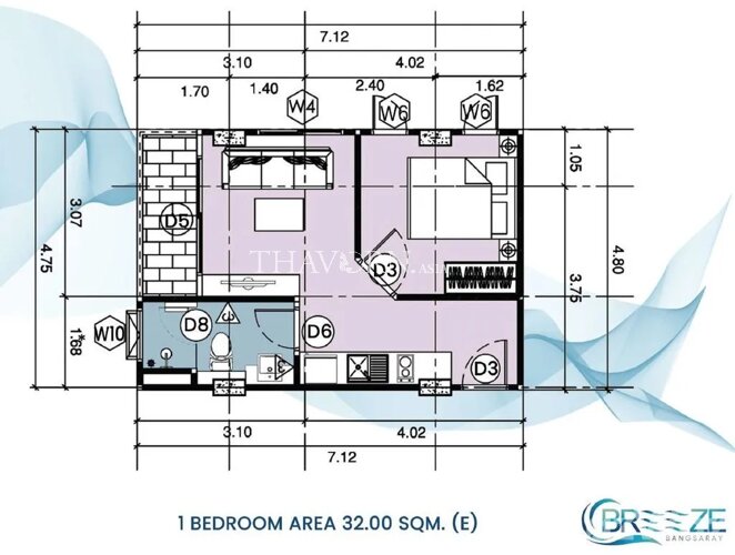 Layout #6 The Breeze  Condominium