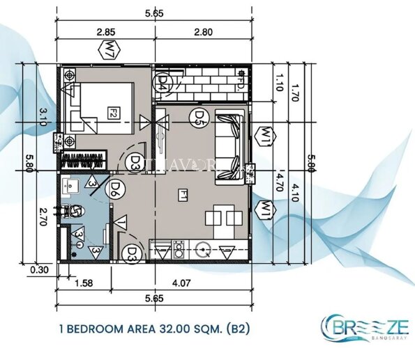 Layout #4 The Breeze  Condominium