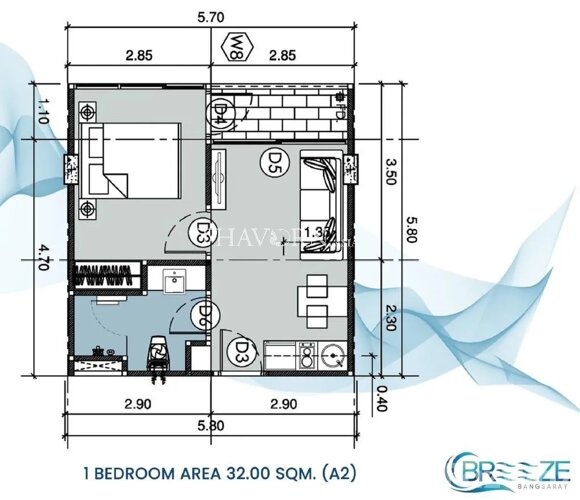 Layout #2 The Breeze  Condominium