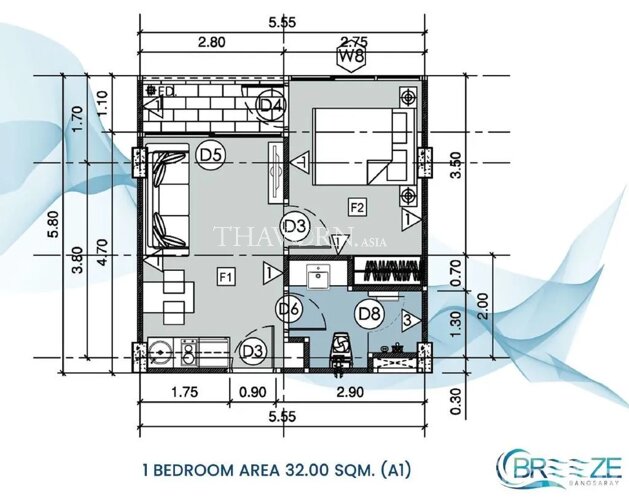 Layout #1 The Breeze  Condominium