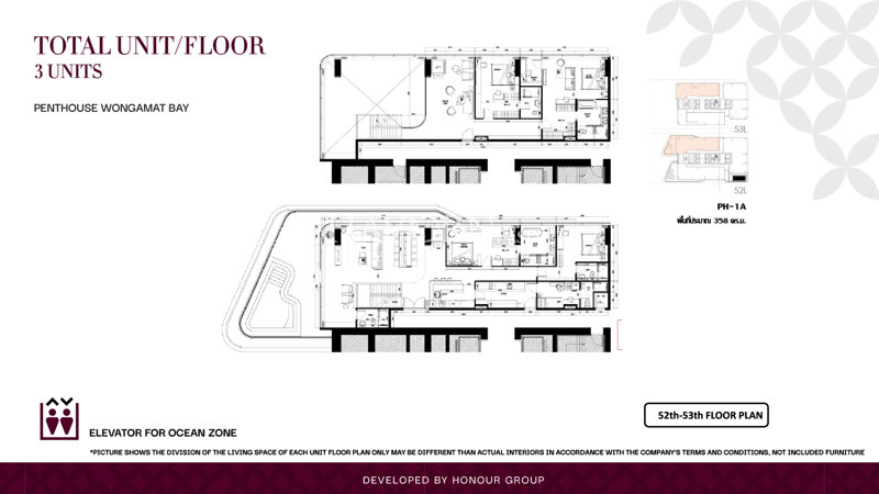 Floor plans Once Wongamat 7