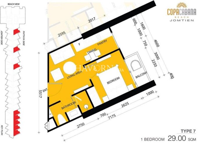 photo flat Copacabana Beach Jomtien