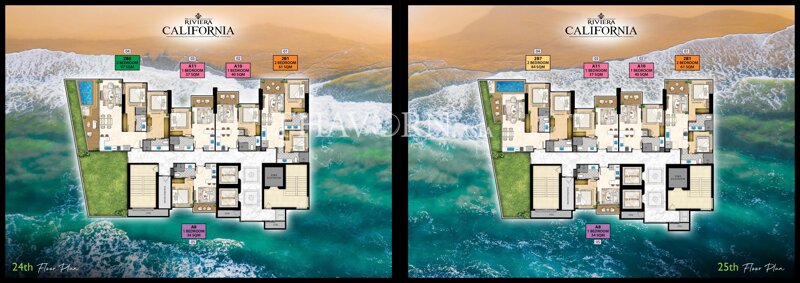 Планы этажей ЖК The Riviera California 10