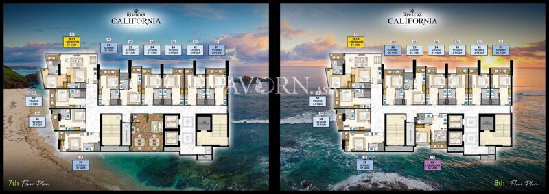 Планы этажей ЖК The Riviera California 4