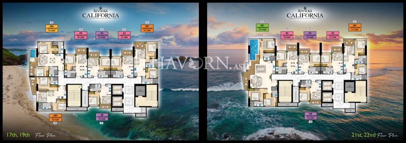 Планы этажей ЖК The Riviera California 8