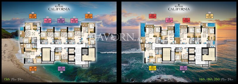 Планы этажей ЖК The Riviera California 7