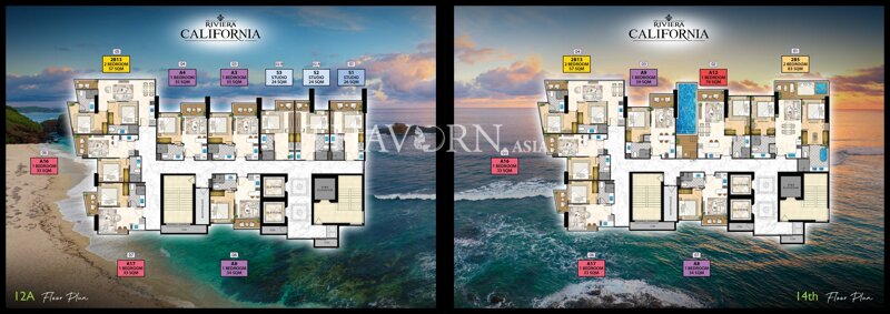 Планы этажей ЖК The Riviera California 6