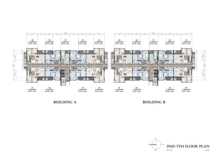 Floor plans เซนสิริ เรสซิเดนซ์ จอมเทียน คอนโด 2