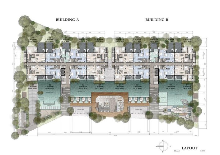 Floor plans เซนสิริ เรสซิเดนซ์ จอมเทียน คอนโด 1