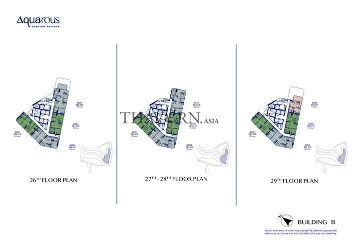 Floor plans Aquarous Jomtien Pattaya 16