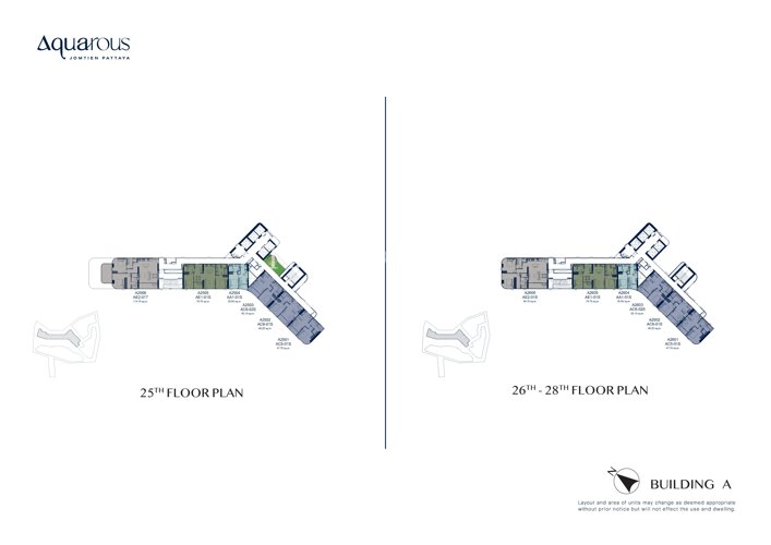 Floor plans Aquarous Jomtien Pattaya 7