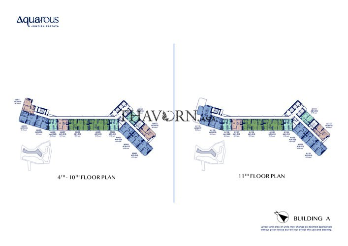 Floor plans Aquarous Jomtien Pattaya 2