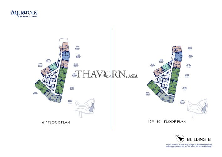 Floor plans Aquarous Jomtien Pattaya 13