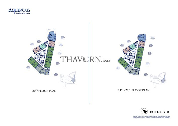 Floor plans Aquarous Jomtien Pattaya 14