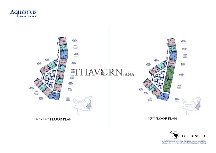 Floor plans Aquarous Jomtien Pattaya 12