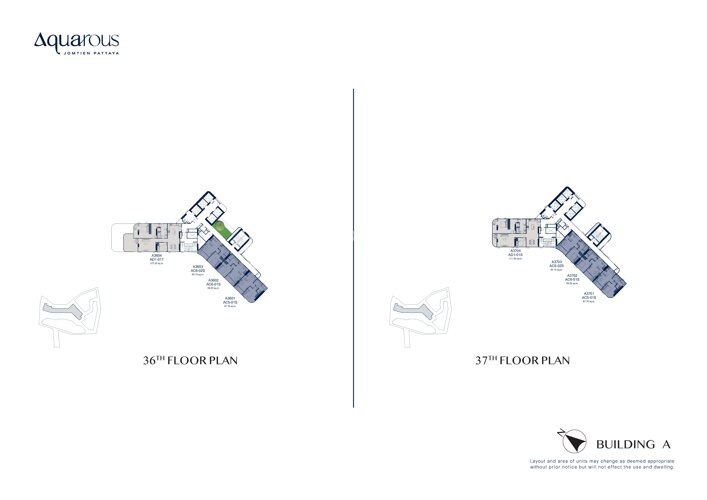 Floor plans Aquarous Jomtien Pattaya 10