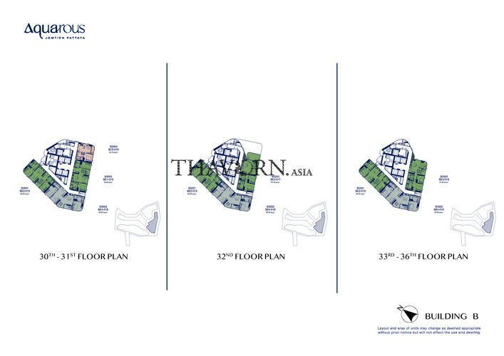 Floor plans Aquarous Jomtien Pattaya 17