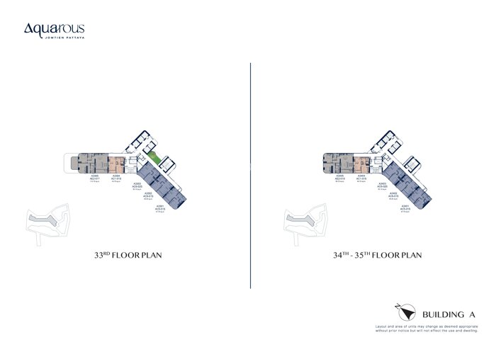 Floor plans Aquarous Jomtien Pattaya 9