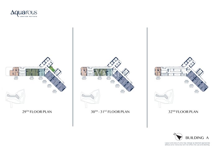 Floor plans Aquarous Jomtien Pattaya 8
