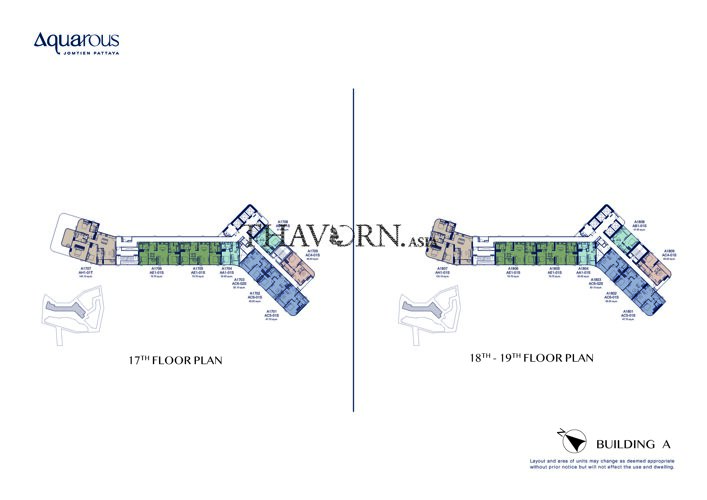 Floor plans Aquarous Jomtien Pattaya 4