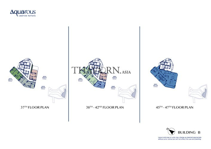 Floor plans Aquarous Jomtien Pattaya 18