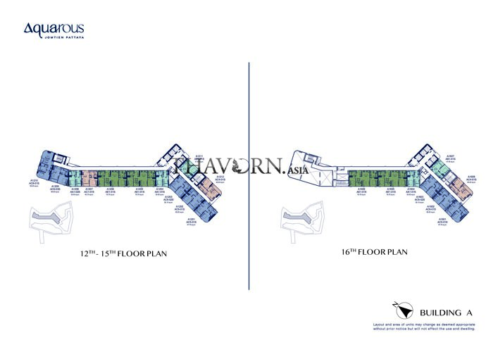 Floor plans Aquarous Jomtien Pattaya 3