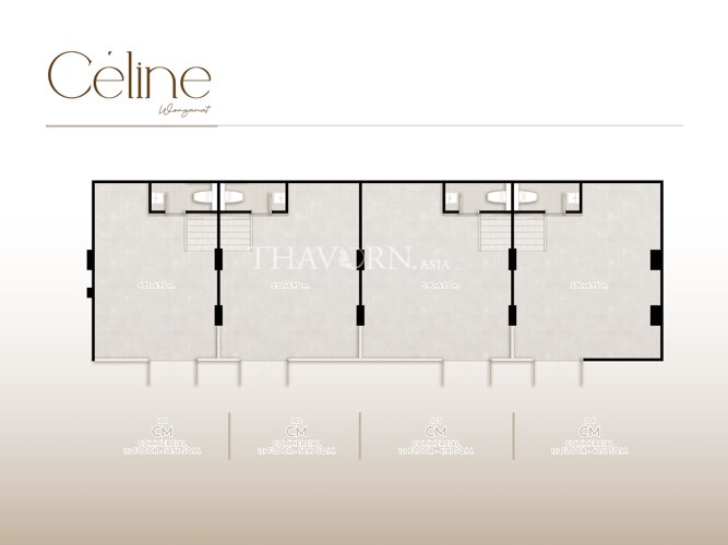 Floor plans Celine Wongamat 公寓 1