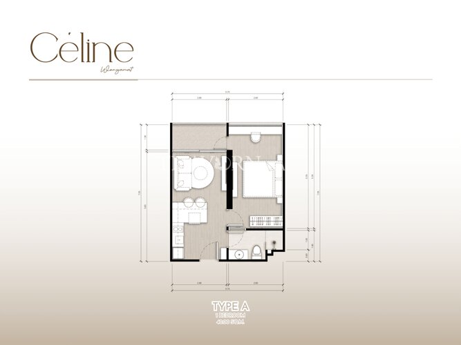 户型图 #2 Celine Wongamat 公寓