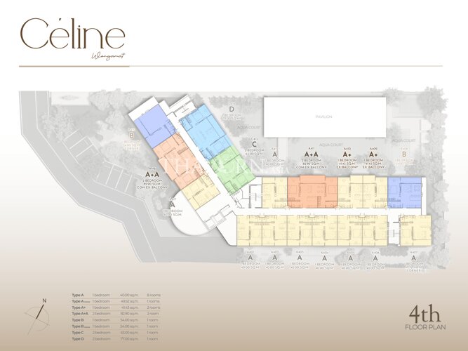 Floor plans Celine Wongamat 公寓 6