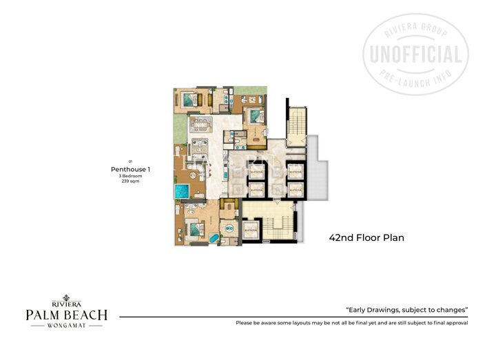 Floor plans The Riviera Palm Beach 公寓 37