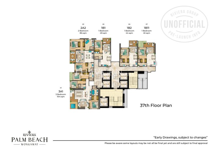 Floor plans The Riviera Palm Beach 公寓 32