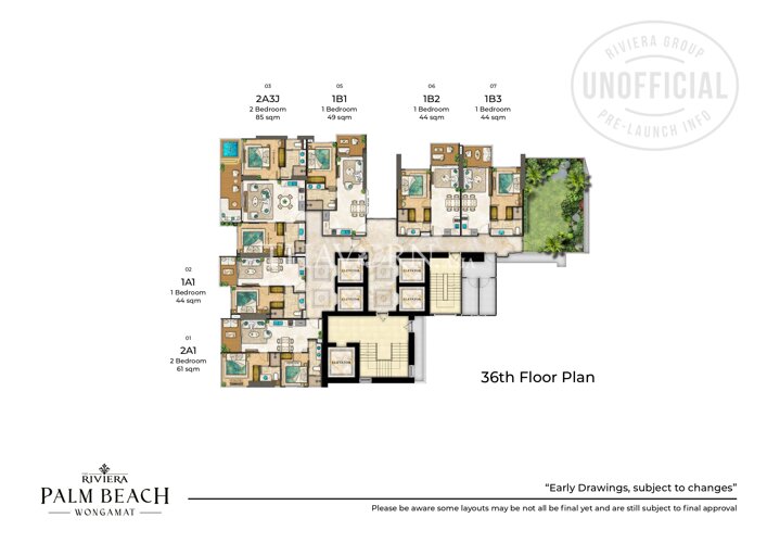 Floor plans The Riviera Palm Beach 公寓 31