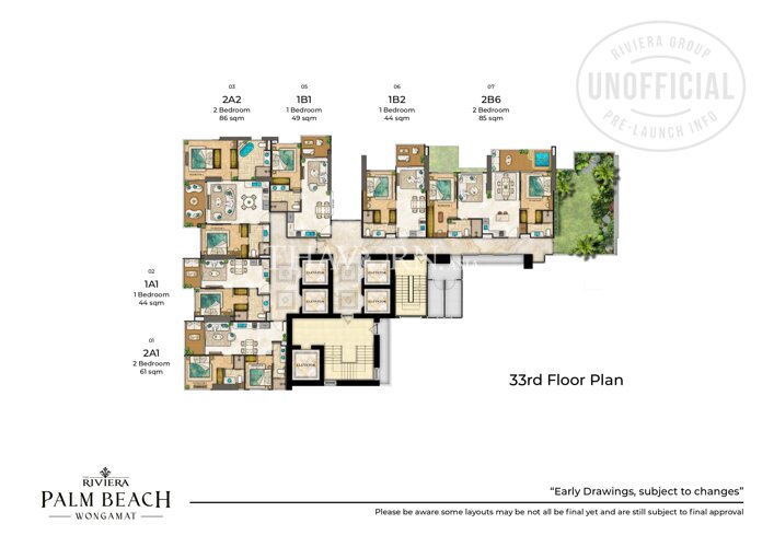 Floor plans The Riviera Palm Beach 公寓 28
