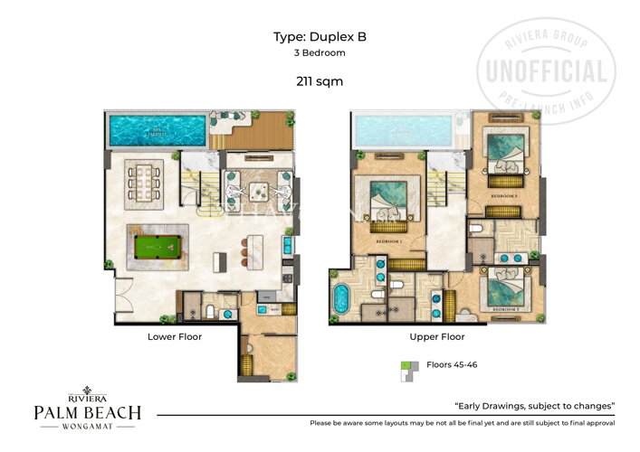 户型图 #21 The Riviera Palm Beach 公寓