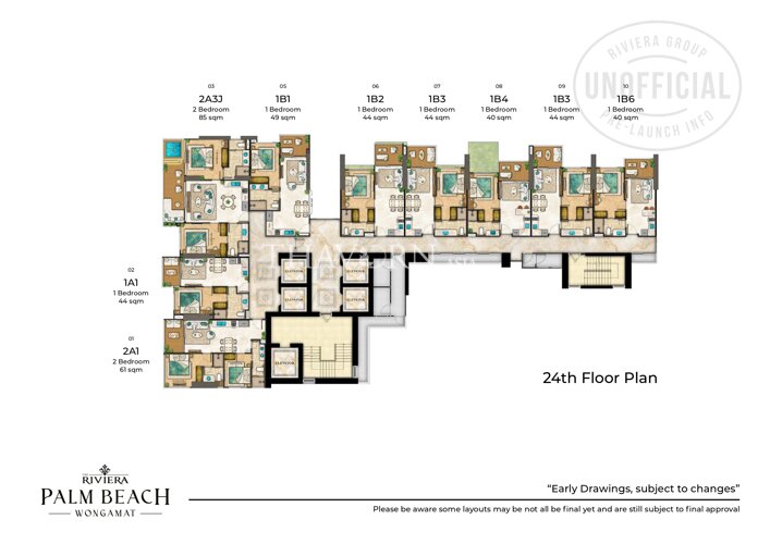Floor plans The Riviera Palm Beach 公寓 20