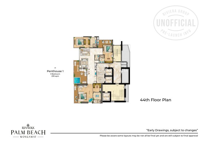 Floor plans The Riviera Palm Beach 公寓 39