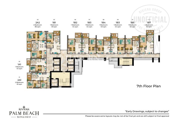 Floor plans The Riviera Palm Beach 公寓 11