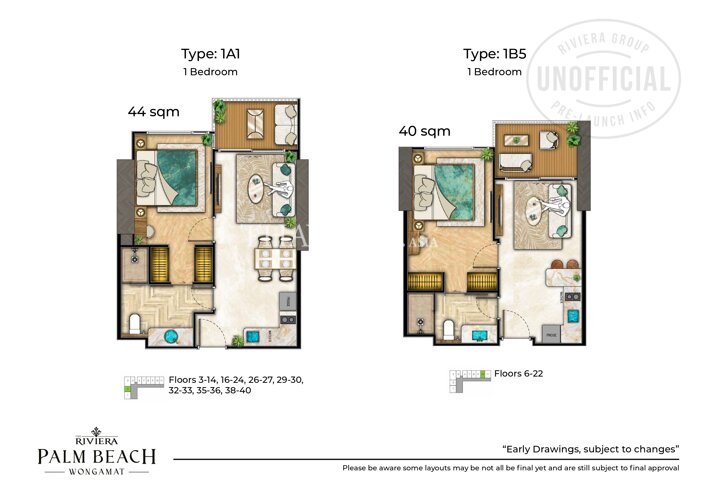 户型图 #3 The Riviera Palm Beach 公寓